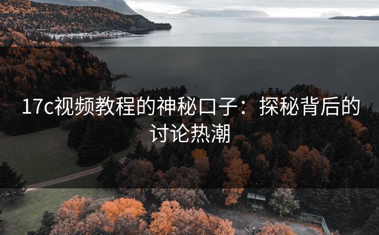 17c视频教程的神秘口子：探秘背后的讨论热潮